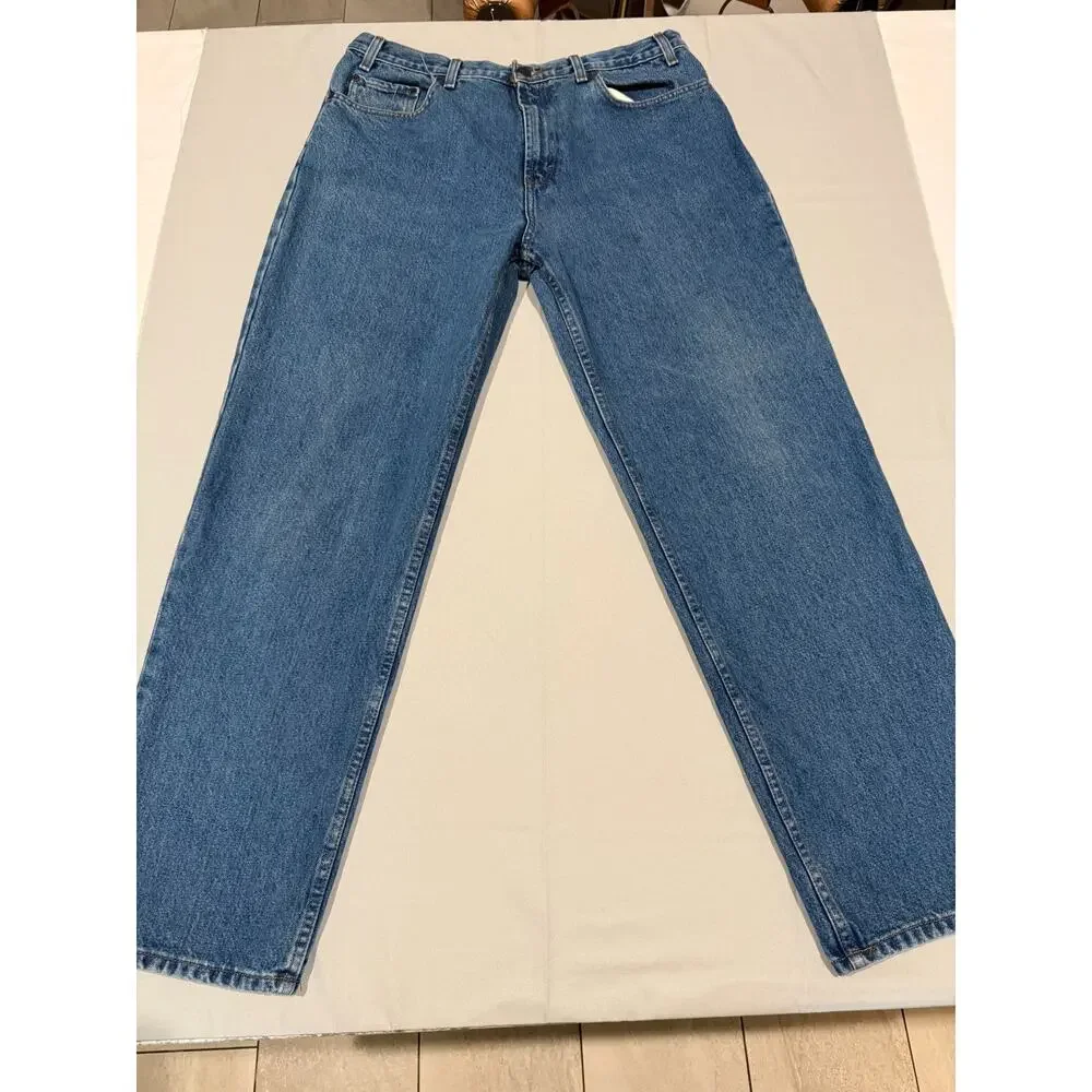Kirkland Signature Vintage Jeans Mens 38x32 Cut 507 Blue Denim Made in Mexico